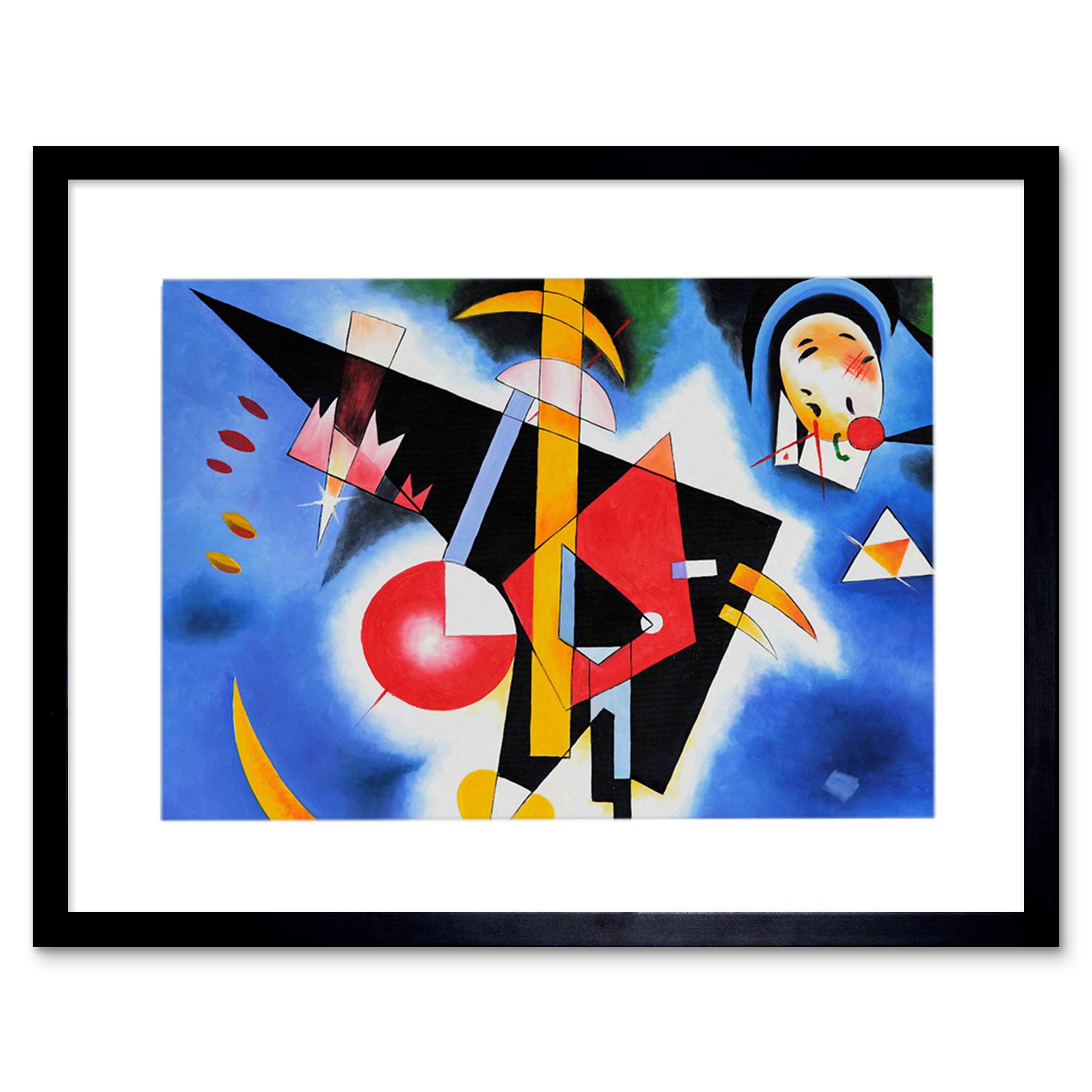 Wee Blue Coo Im Blau In Blue By Wassily Kandinsky Framed Wall Art Print