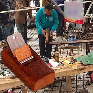 Woodworking Hand Planer for Precise Trimming and Smoothing, Compact DIY Wood Tool for Carpentry Projects, Indonesian Red Wood Design