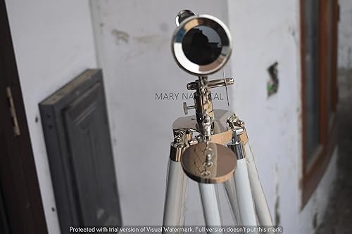 Miniatura 7 de MARY NAUTICAL - Vintage Retro doble barril Sailor Spyglass telescopio marino antiguo Royal Navy telescopios trípode de madera