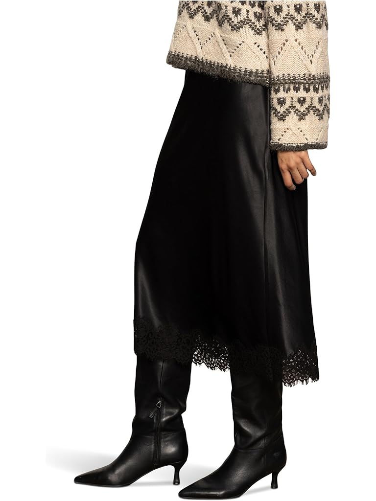 Black Sanctuary Slip Skirt W/ Lace