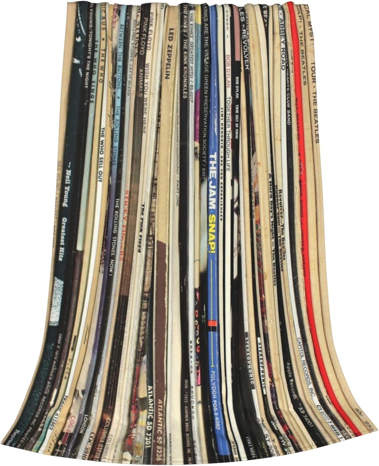Classic Rock Vinyl Records Throw Blanket 40"X30" Lightweight Flannel Throws Blankets for Couch Bed Sofa Living Room Bedroom Home Decor,Soft Cozy Fluffy Fuzzy Plush Blanket for All Season