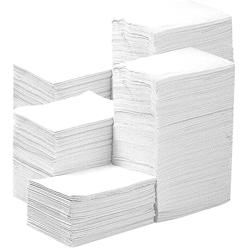 JMU Dental Bibs 500 White Dental Bibs Disposable 3-Ply Tattoo Bib 13" x 18"