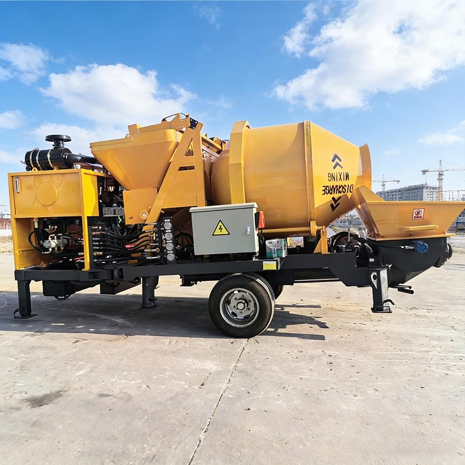 Hydraulic Concrete Mixer Pump for Large Aggregate, Cement Mortar and Grout Pumping