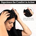 GLUN® Pack of 2 Scalp Shampoo Brush – Silicone Hair Scalp Massager for Dandruff Removal & Deep Cleansing (Black) gallery image