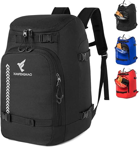 Bolsa para botas de esquí, mochila de viaje impermeable para botas de esquí y snowboard, casco de esquí, gafas, guantes, esquí, snowboard y