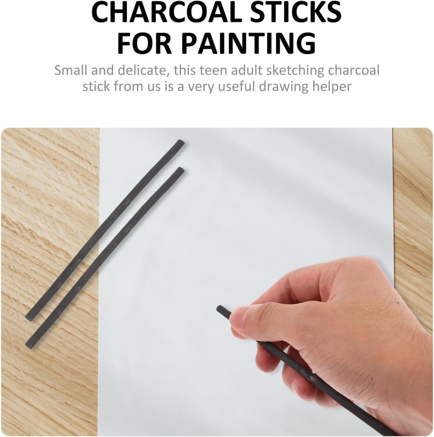 25Pcs Compressed Charcoal Sticks for Sketching and Shading Willow Charcoal Drawing Supplies for Artists Students and Hobbyists