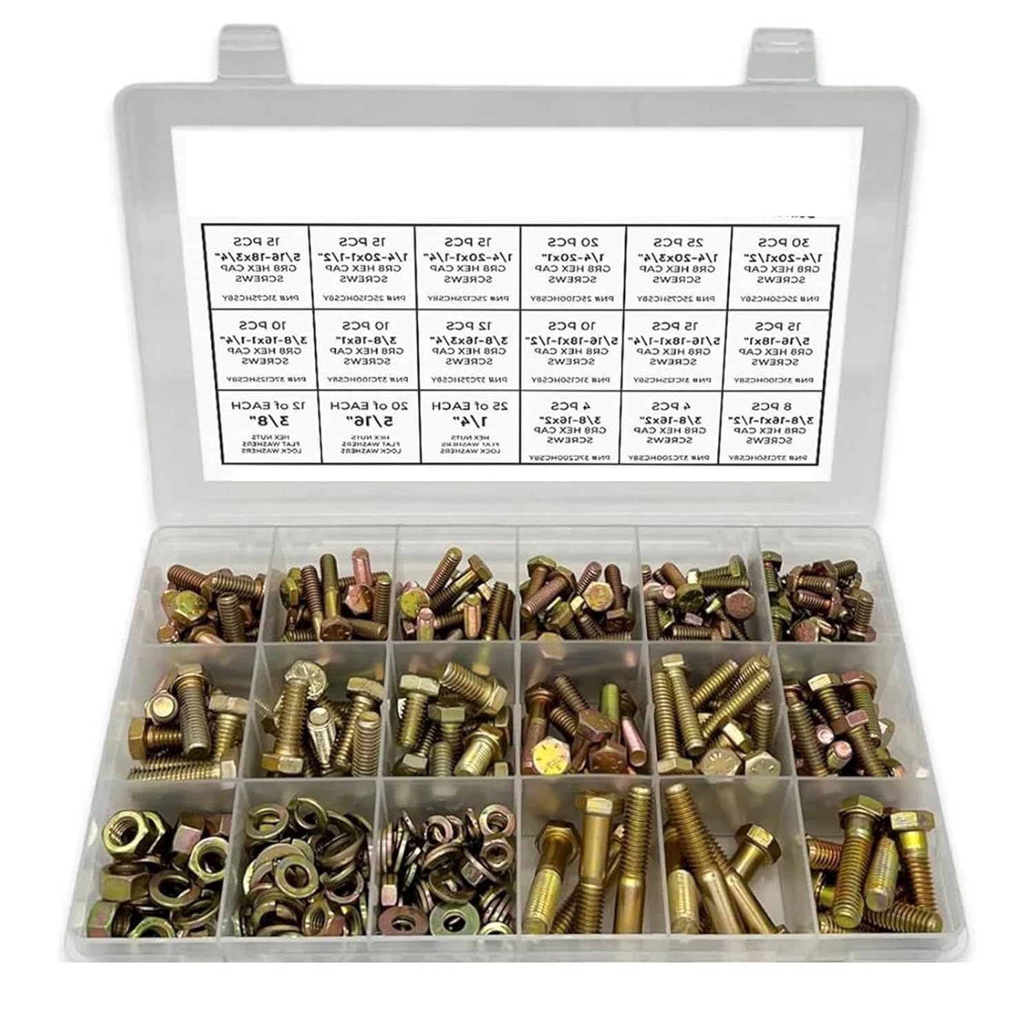 Set Screw Assortment Kit Grade 8 Heavy Duty Hex Cap Bolts Assortment Kit with Nuts Washers for Homeowners,DIYers,Mechanics,Industrial Workers