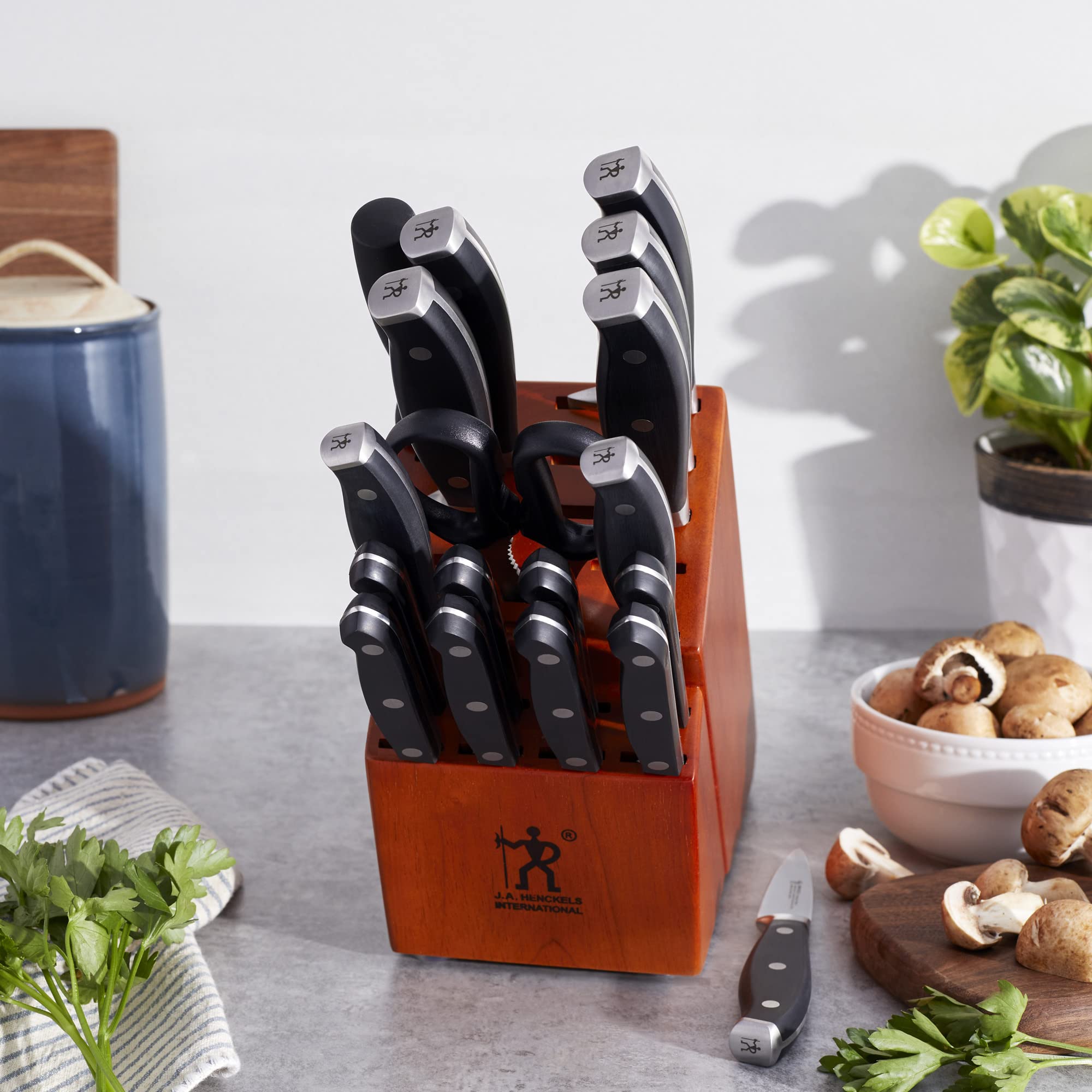 Amazon.com: Henckels Forged Premio 18-pc Knife Block Set - Cherry