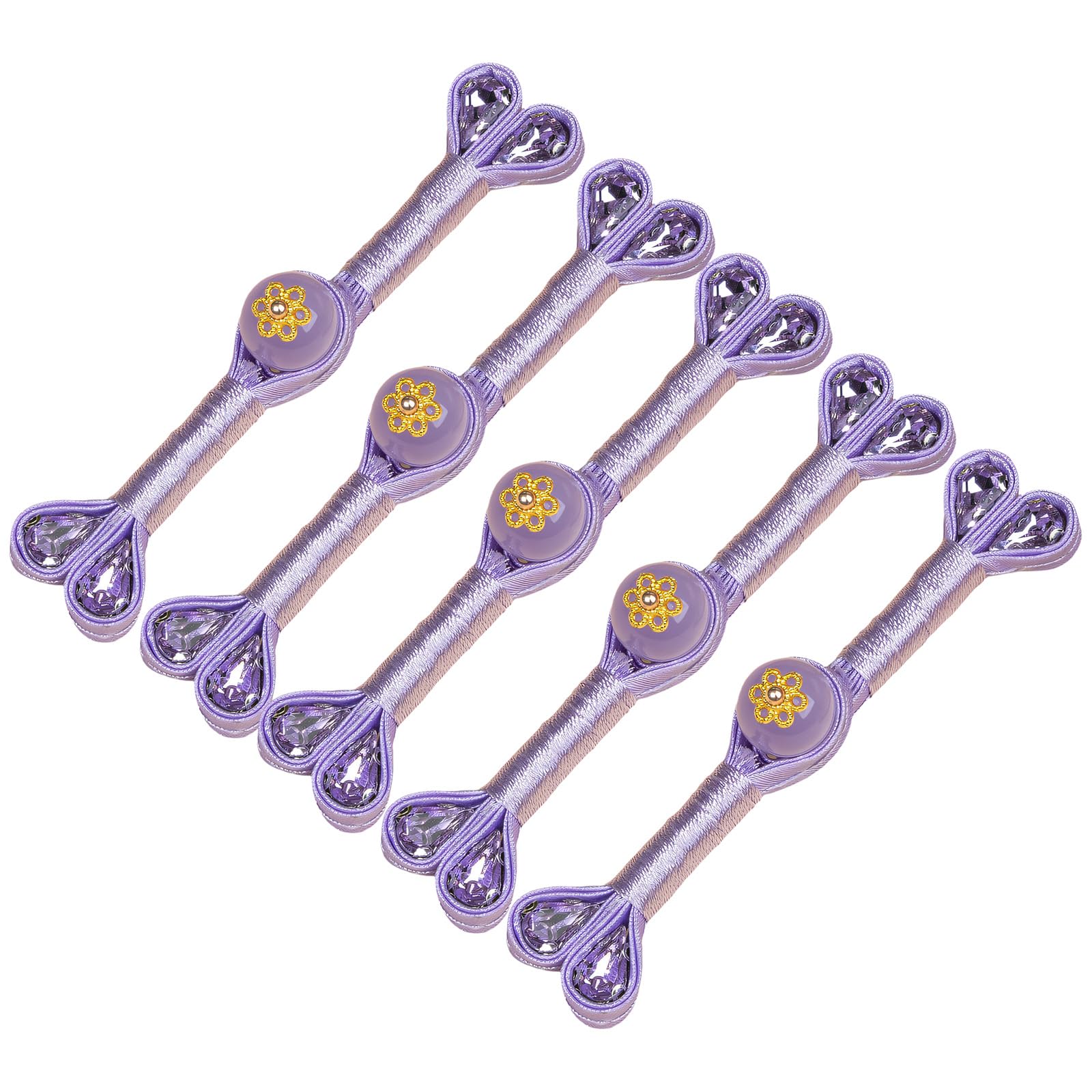 Zxfdsfdbnm Ee 5Pcs Cheongsam Knot Button Decorative Chinese Knot Button Sewing Closure Fasteners For Dress Cloaks Coat Decoration Sateen Tailcoat Tie Clip
