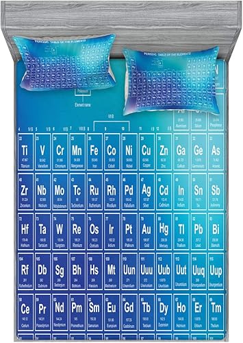 Miniatura 17 de Ambesonne Juego de sábanas bajeras y fundas de almohada, diseño retro de los videojuegos con botones de joystick vintage de los años 80 y 90, diseño