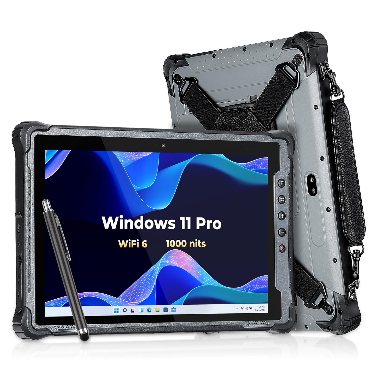 MUNBYN Tableta robusta con Windows IRT12, 1000 nits legible a la luz del sol, Wi-Fi 6 Tough Tablet, 10,1 pulgadas Windows 11 Pro, Intel N100, 8 GB+128 GB PC resistente, 4G LTE, Ordenador GPS para exteriores, 2025, protección 2Y