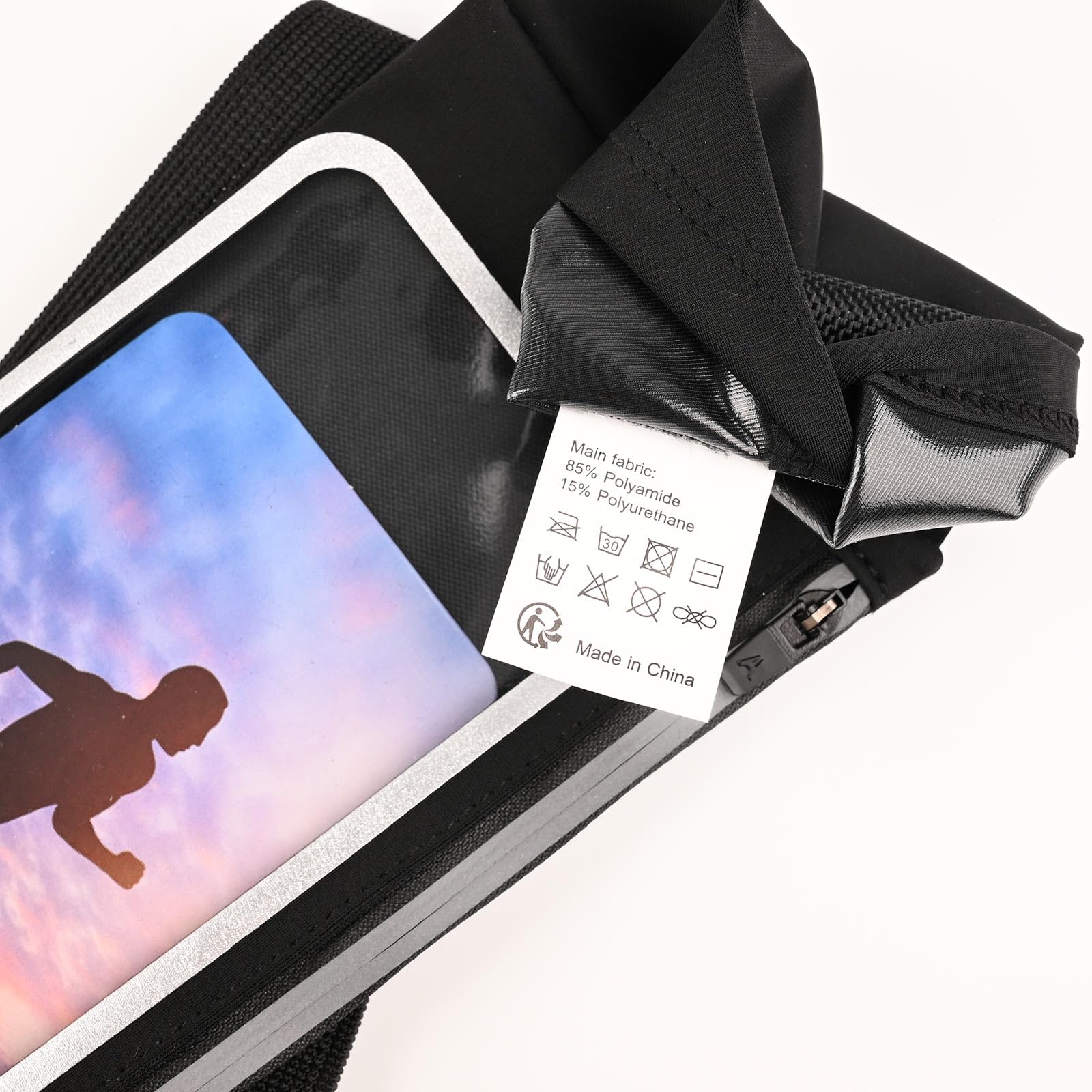 Marsupio Running Uomo Donna Porta Cellulare Cintura da Corsa Impermeabile Touchscreen 81-109cm