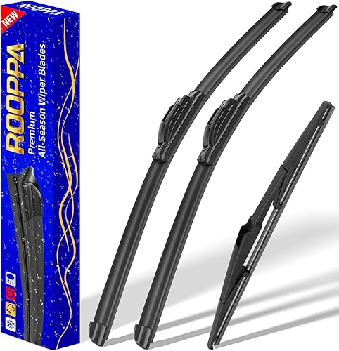 Vista 35 de 3 limpiaparabrisas de repuesto, repuesto de equipo original, para vehículos, 24 pulgadas, 18 pulgadas y 12 pulgadas, juego de 3, gancho U/J