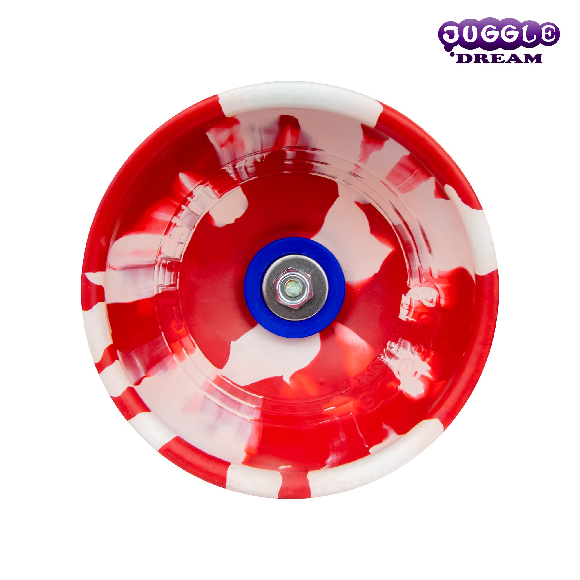 Juggle Dream Jester Diábolo Set para Malabares - Diábolo con Eje Fijo con Palos de Fibra y Vídeo de Aprendizaje en Línea (Rojo/Blanco) — view 7