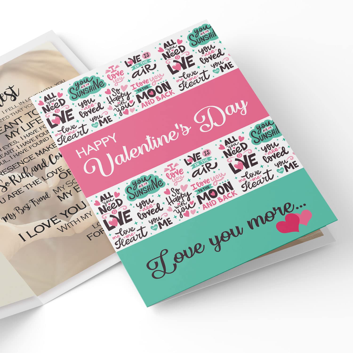 Creatie Valentine’s Day/Anniversary Greeting Card for Your Husband/Wife/Girlfriend/Boyfriend with Prewritten Message with Love Notes and Love Coupons