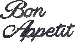 Bon Appetit Words Kitchen Home Wall Decor Sign Black Finish Word Art Wall Hanging Typography