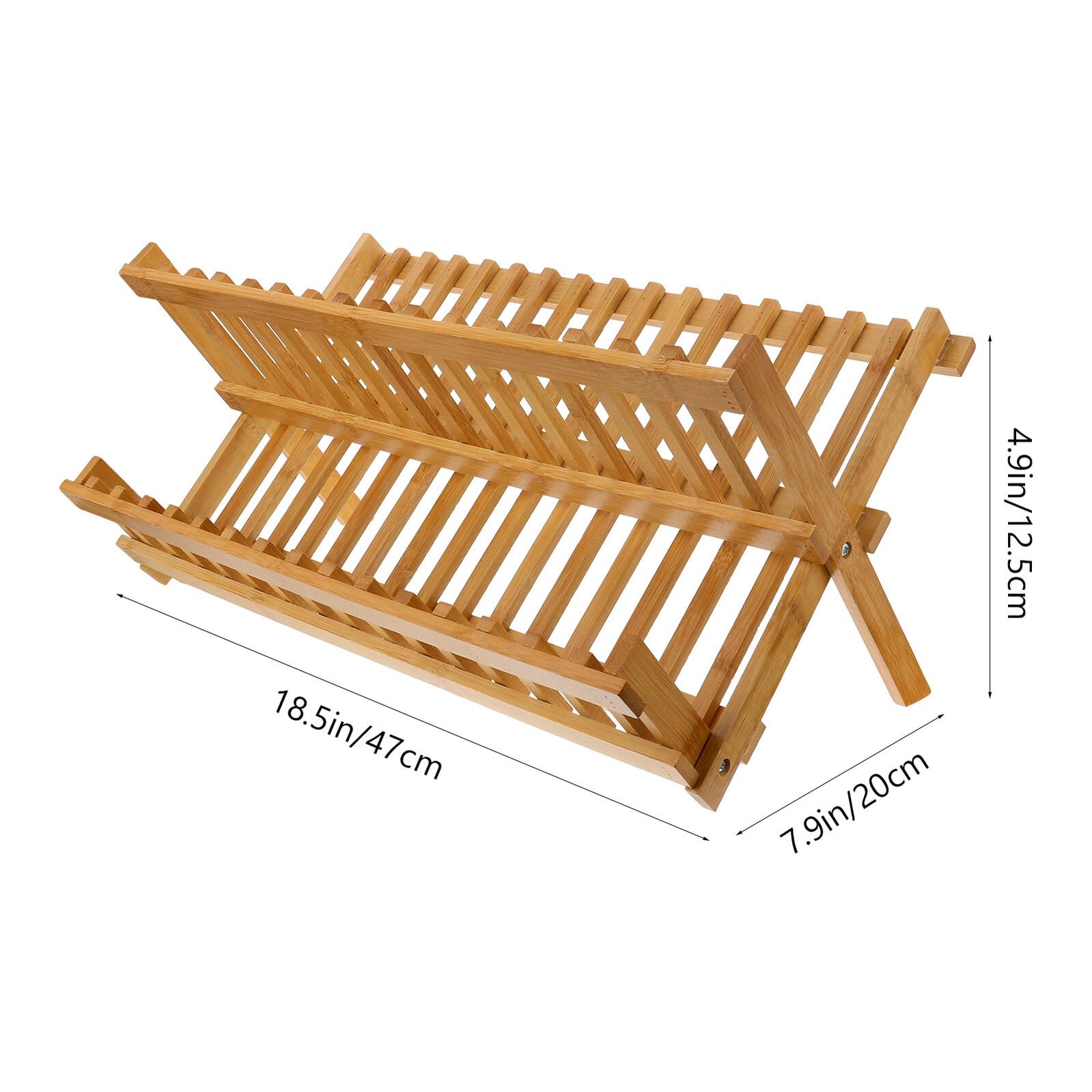 Estante plegable de madera para camping, escurridor de platos plegable al aire libre y estante de almacenamiento para senderismo, picnic y viajes, práctico organizador de cocina portátil