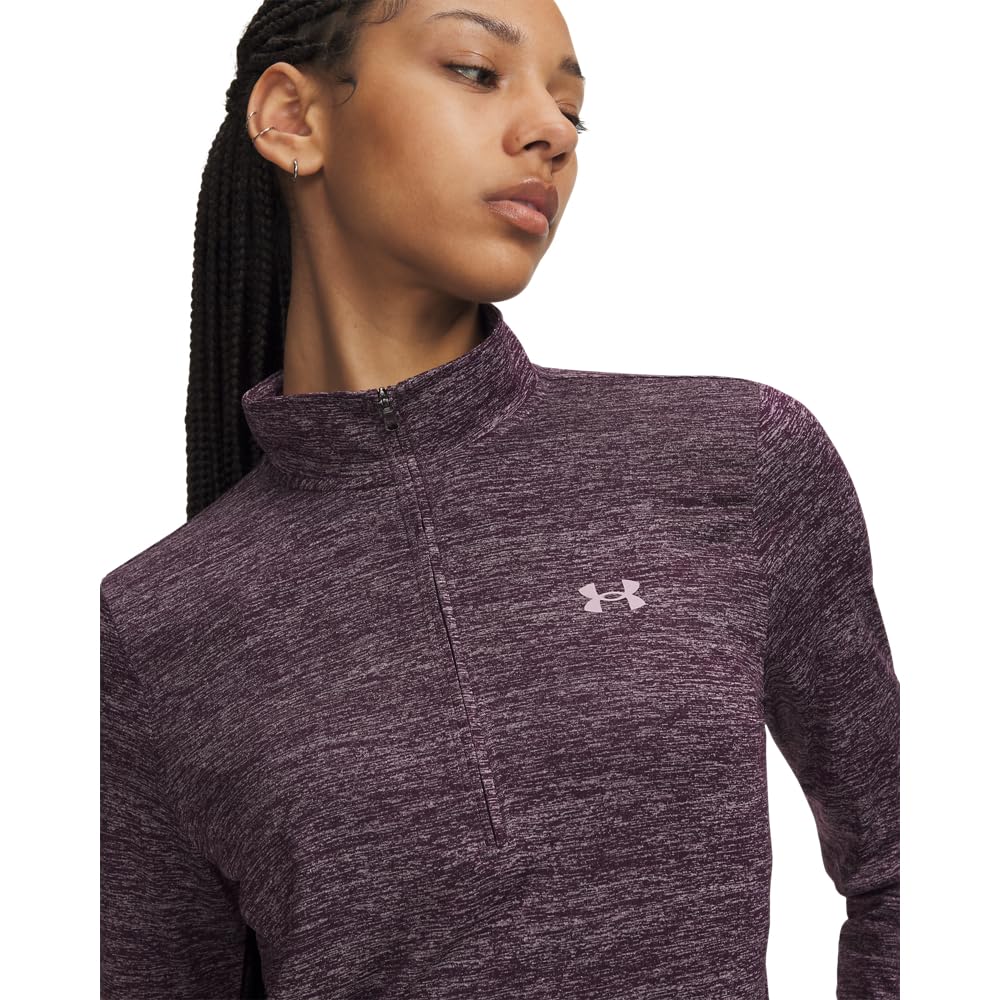 Under Armour Damen Tech 1/2 Zip Twist T-Shirt Lila S – Ansicht 3