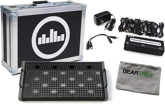 Temple Audio Solo 18 Gunmetal Gray Pedalboard w/Flight Case, Power Supply, and C