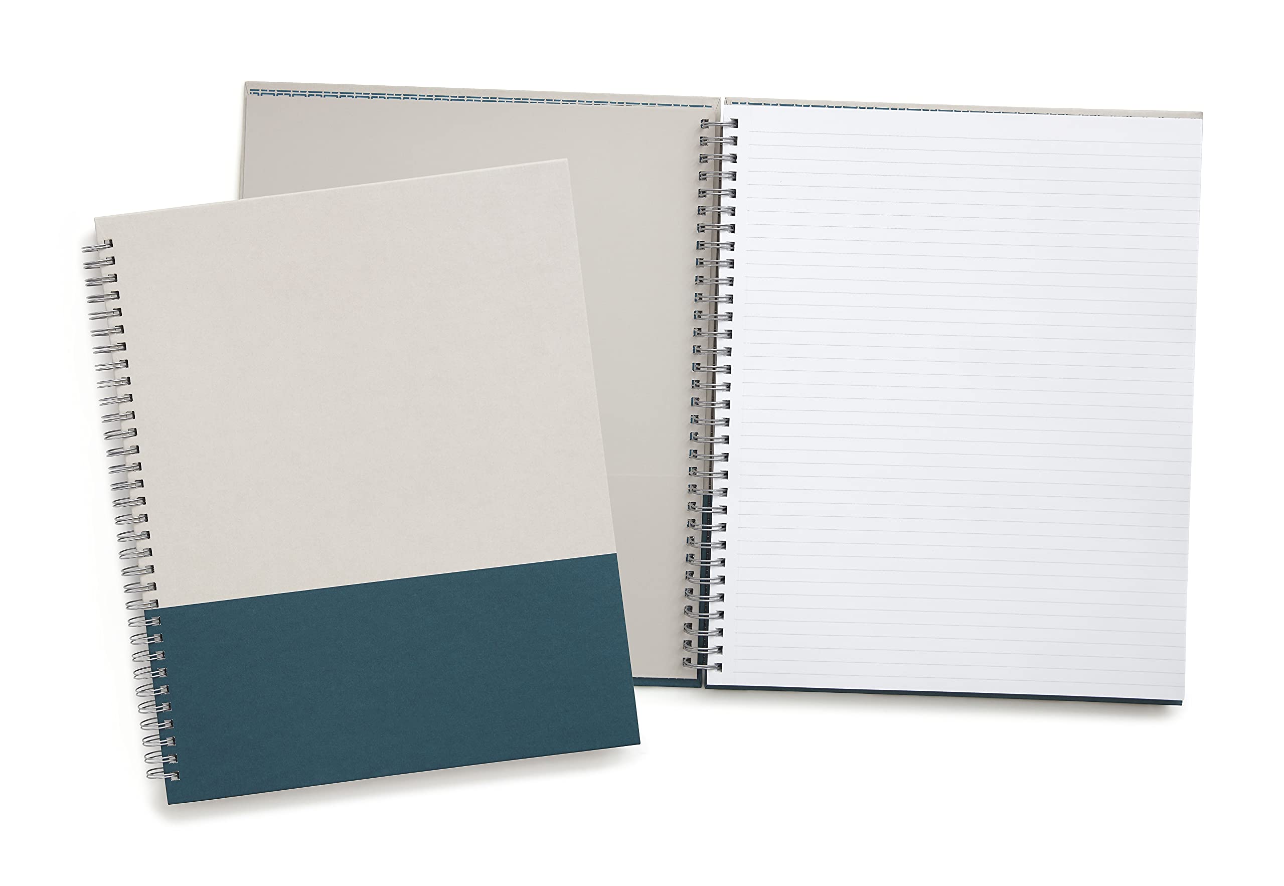 Tru Red 24383517 - Quaderno a righe con copertina rigida, grande, colore: grigio/verde acqua Tr55738
