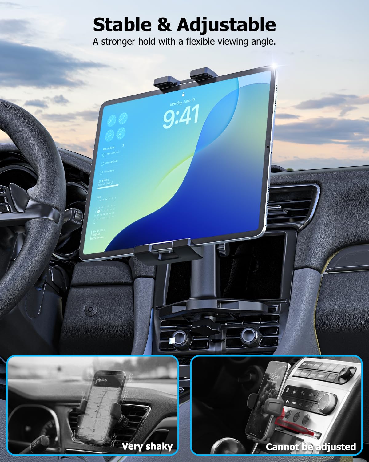 Supporto Tablet Lettore CD Auto, Porta Tablet Auto CD Slot