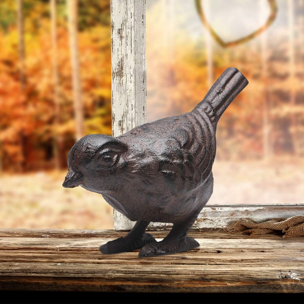 BRASSTAR Rustic Cast Iron Antique Bird Farmhouse Décor for The Home Bird Decorations Finish Collectible Replica Rust Color PTZY230 - Image 3