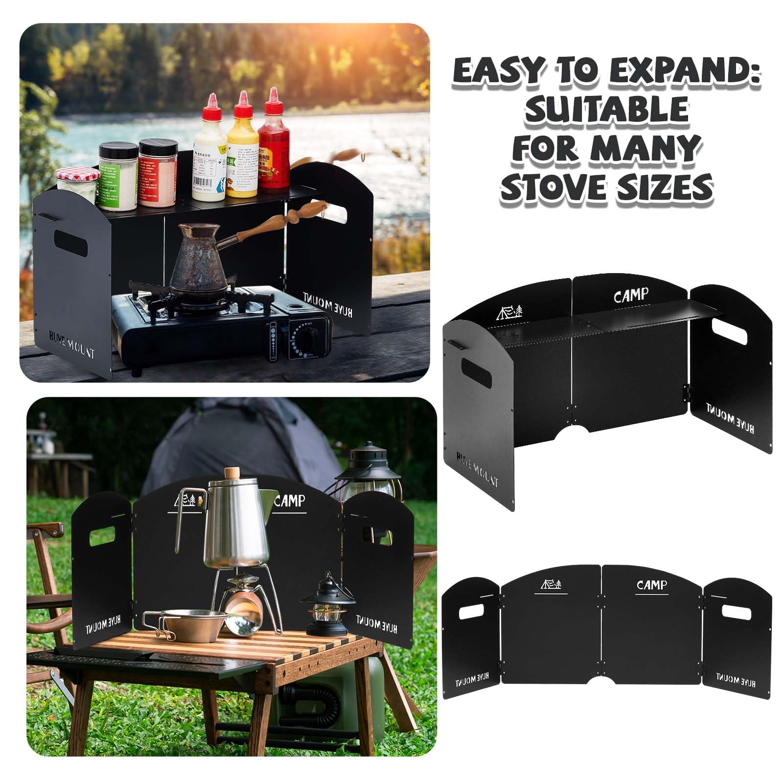 Amazon.com: Yaocom Heavy-Duty Carbon Steel Camp Stove Windscreen