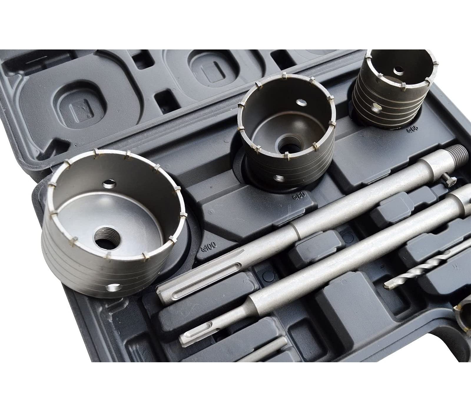 Set 9 Frese A Tazza Carotatrici Per Muro - Diametri 30-100 Mm, Per Trapano, Forare Calcestruzzo