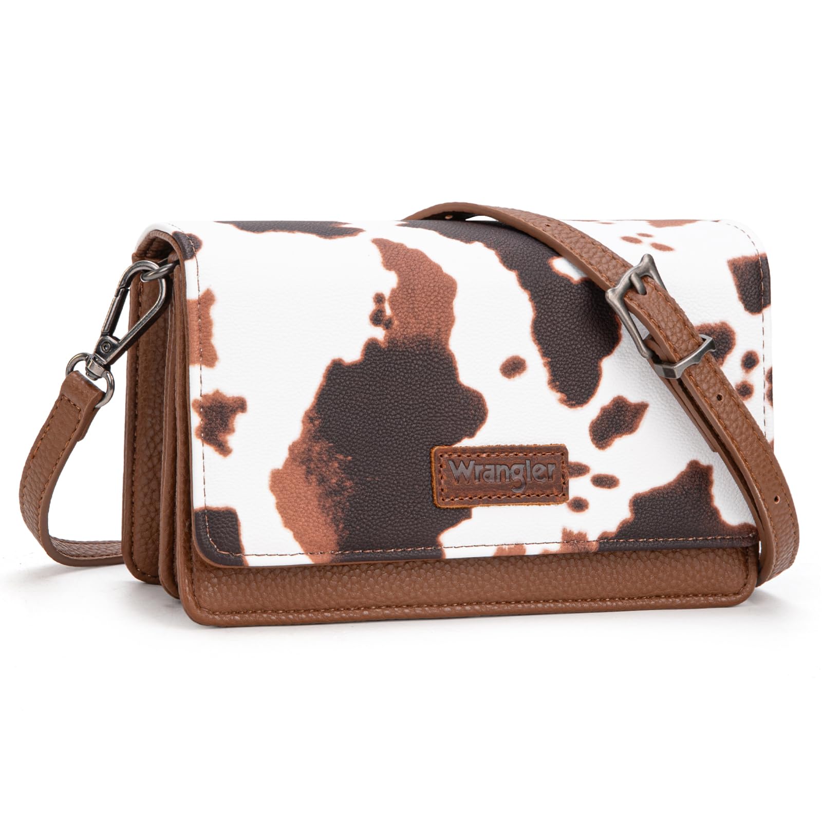 Wrangler Small Crossbody Purse for Women, RFID Wallet with 6 Card Slots | Compact RFID Crossbody Wallet with 3 Compartments, 6 Card Slots, Center Zip Pocket and Removable Adjustable Strap