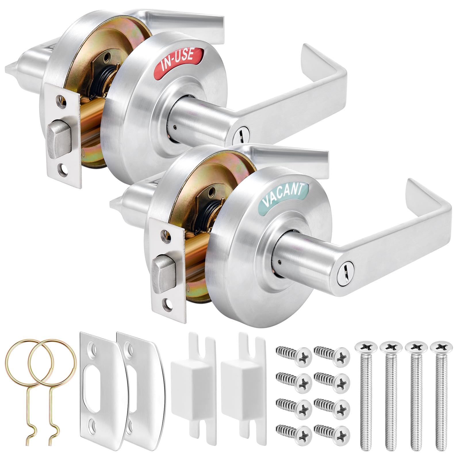 Photo 1 of Tandefio Commercial Vacant Occupied Door Lock Set, Silver