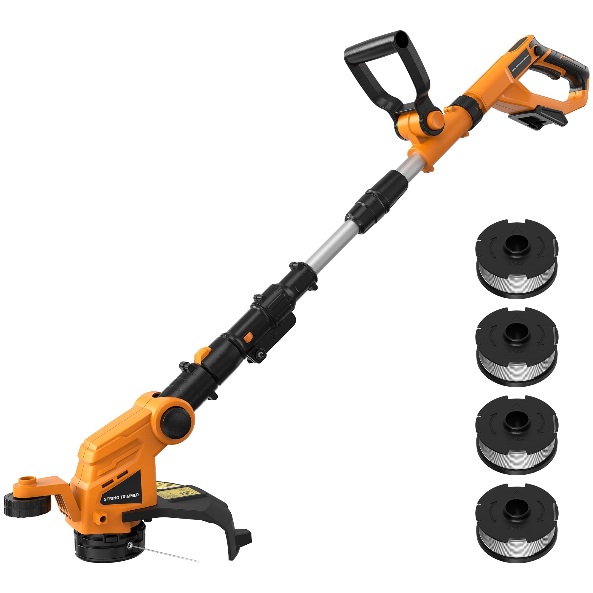 Photo 1 of 12" Electric Weed Wacker (No Battery) Compatible with Dewalt 20V Max Battery, Automatic Line Feed Weed Eater Battery Powered, Cordless String Trimmer with 4 Line Spools for Lawn, Garden