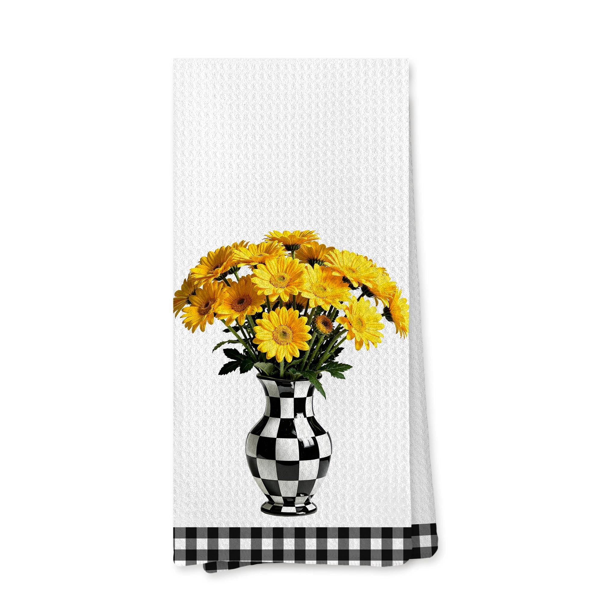 Photo 1 of MVLJG Daisy Floral Kitchen Towels 16x24 Inches