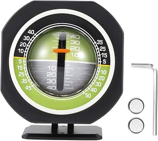 LED-Auto-Neigungsmesser, Hochpräziser Neigungsmesser mit Einstellbarem Winkel, Gradientenausgleich für Geländefahrzeuge und LKWs, Armeegrün 75x70x45mm, für Offroad, Berufskraftwagen