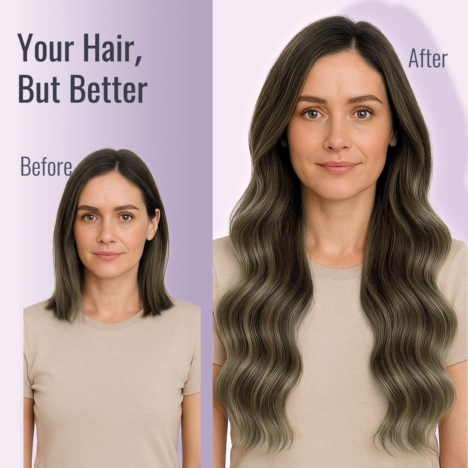 Fshine Extensiones Adhesivas Para El Cabello Balayage Marrón Oscuro a Castaño Extensiones De Cinta Adhesiva 50cm 50g Tape In Extensions Remy Color 2 8 2 — view 6