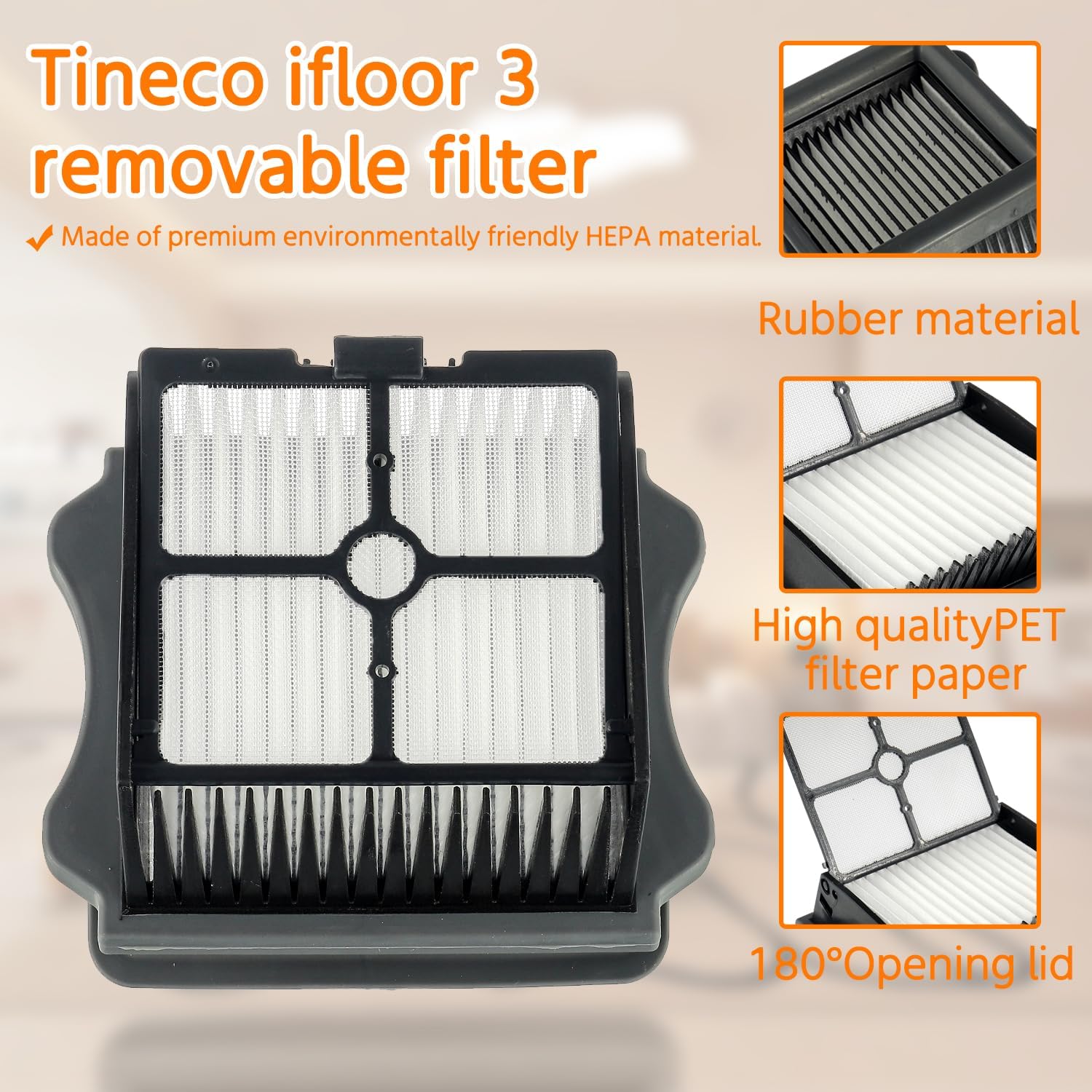 Roller Brush and HEPA Filter Compatible with Tineco iFloor 3 image 4