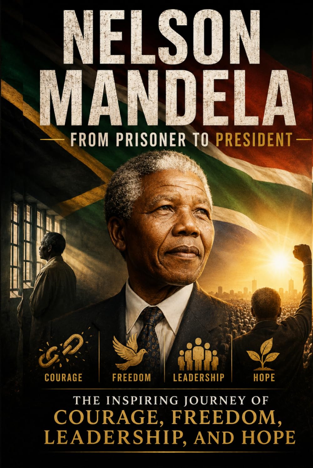 Nelson Mandela: From Prisoner to President: The Inspiring Journey of Courage, Freedom, Leadership, and Hope