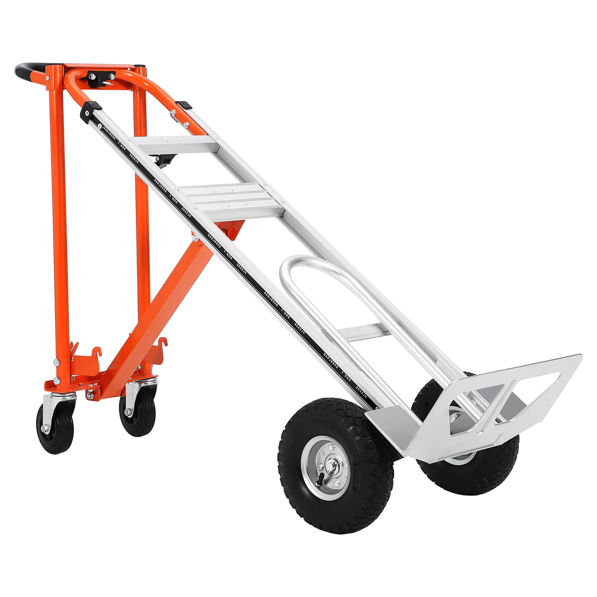 Garvee Diable Pliable Et Chariot Pliable 3 en 1, Capacité 350 Kg, Chariot De Manutention avec Roues Solides, Sangles Élastiques, Chariot De Transport pour Entrepôt Marchandises
