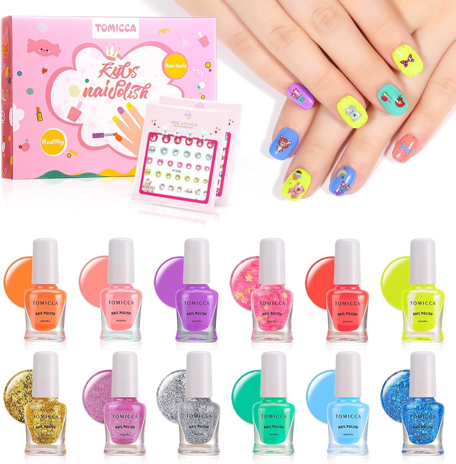 Amazon.co.jp: TOMICCA 子供 マニキュア はがせるマニキュア 水溶性