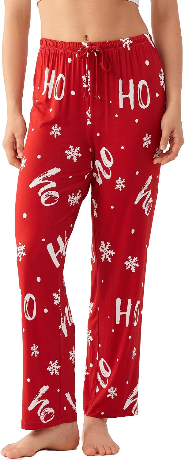 GYS Bamboo Viscose Women's Pajama Pants, Lightweight Comfy Casual Lounge Yoga Pants, Pj Bottoms Sleep Pants with Drawstring
