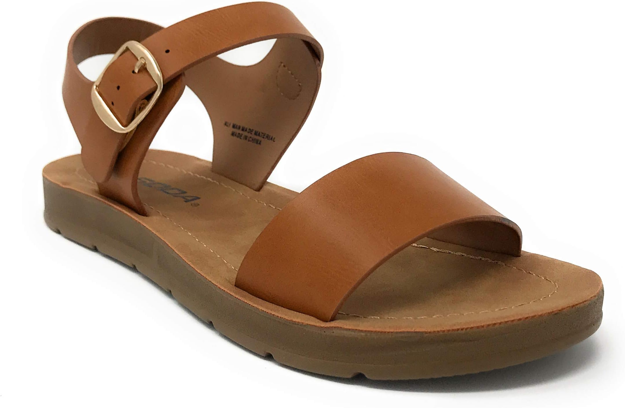 SodaPLENTY ~ Women's Strappy Ankle Wrap Buckle Fashion Flat Sandals
