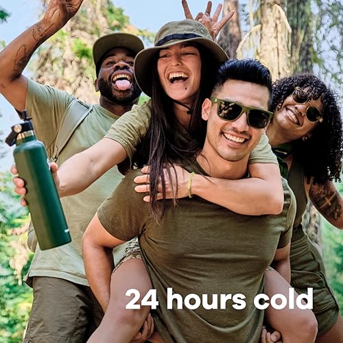 Miniatura 10 de Hydro Flask Botella de agua de boca estándar de acero inoxidable de 24 onzas con tapa de popote flexible y aislamiento al vacío de doble pared