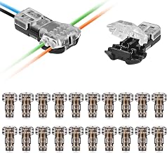 T Tap Wire Connectors - 20Pack Solderless 3 Way 2 Pin Low Voltage Quick Splice Connectors for 22-20 AWG Wires, Automotive, LED Strips, Audio/Video Installation