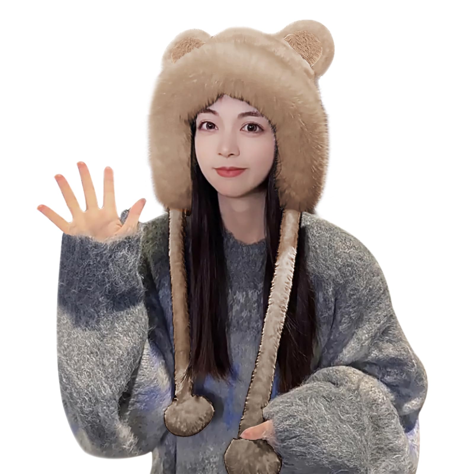 PXG 冬ゴルフキャップ モコモコ耳当て付き 防寒性高めのレディース帽子