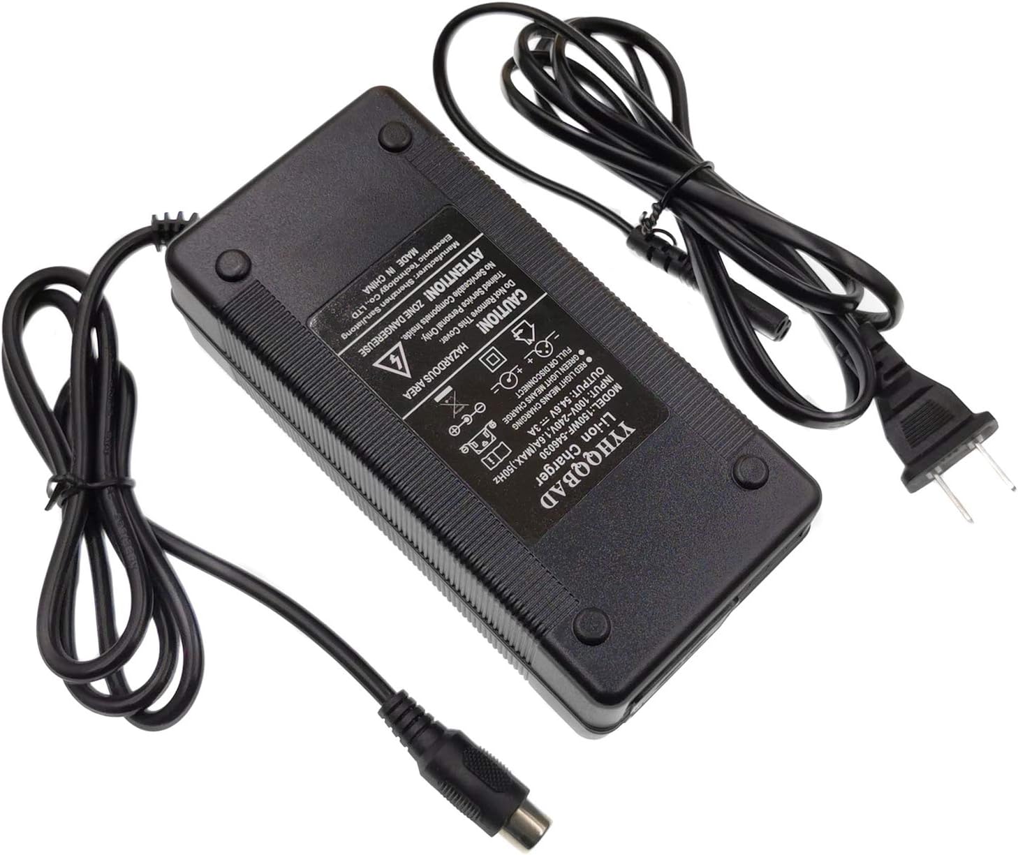 YYHQQBAD 54.6V 3A Battery Charger for 13S 48V Li-ion Battery Electric Bike Lithium Battery Charger RCA10MM Connector : Sports & Outdoors