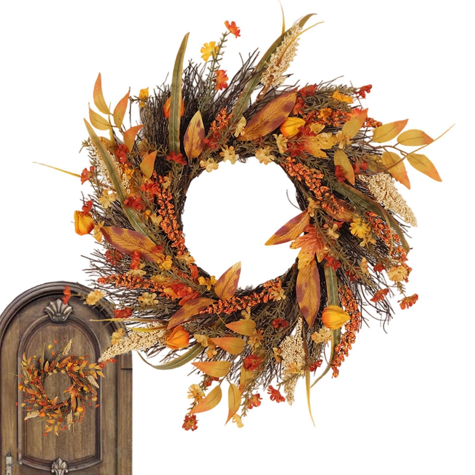 Ghirlande autunnali da porta d'ingresso 50 cm Decorazione Porta Realistica