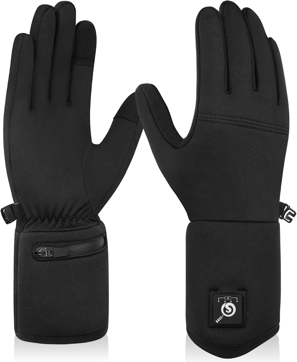 SAVIOR HEAT Heated Glove Liners, Ultra-Thin Rechargeable Electric Gloves