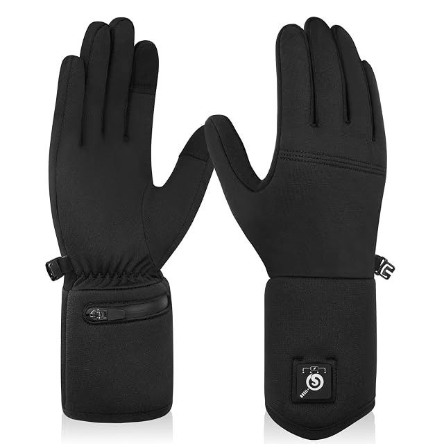 SAVIOR HEAT Heated Glove Liners Ultra-Thin Rechargeable Electric Gloves Full Hand Fingertip Heating