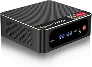 Beelink Mini PC, AMD Ryzen 5560U 16G+500G(Turbo to 4.0GHz, 6C/12T), Mini Desktop Computers 16GB DDR4+500GB M.2 PCIE3.0 SSD, Support 4K@60Hz Triple Display WiFi 6/BT5.2/USB3.2 Home/Office