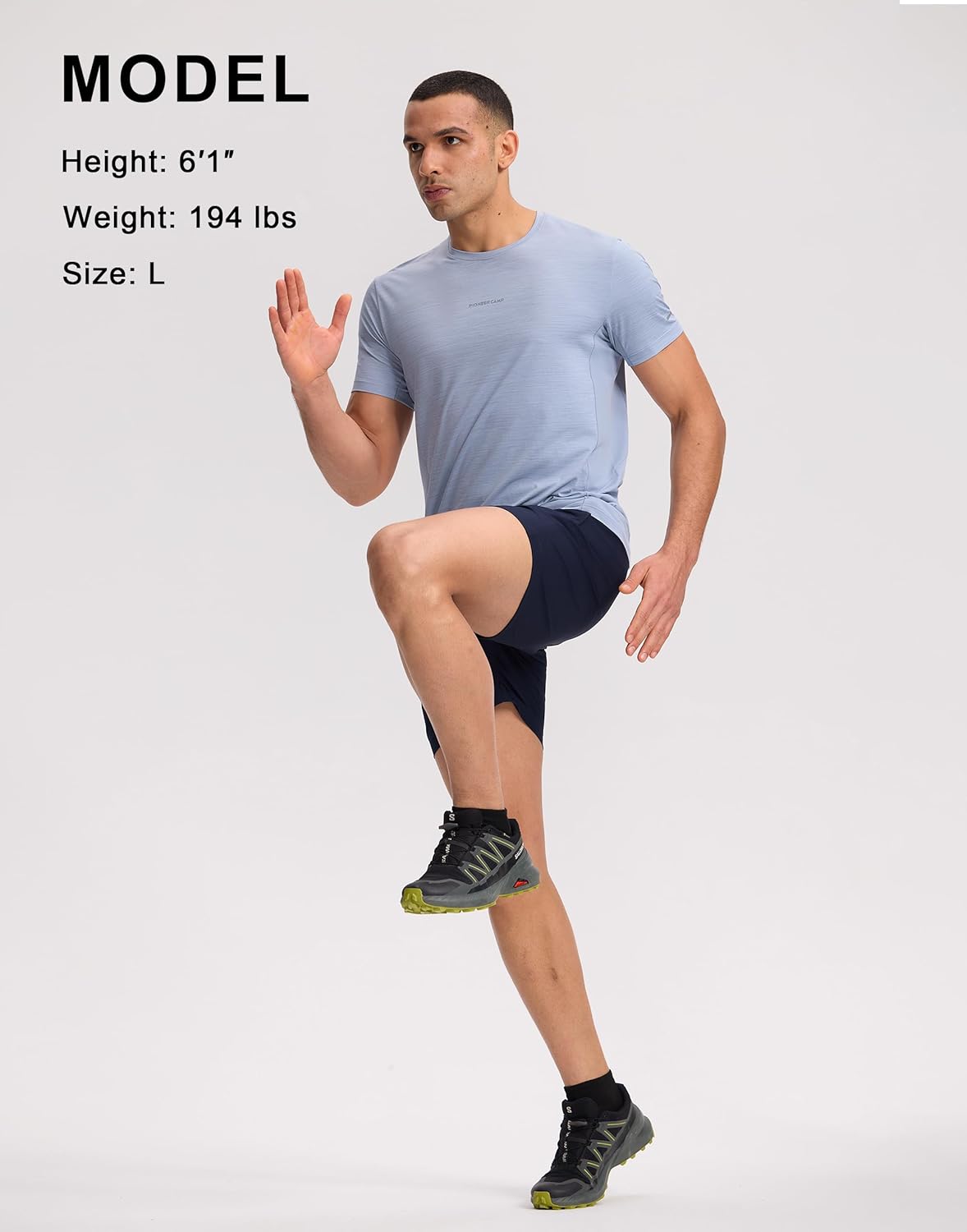 Pioneer Camp Men's Athletic Workout T-Shirts Quick Dry Shirt Moisture Wicking Lightweight Running Tee Shirts Gym Outdoor Tops