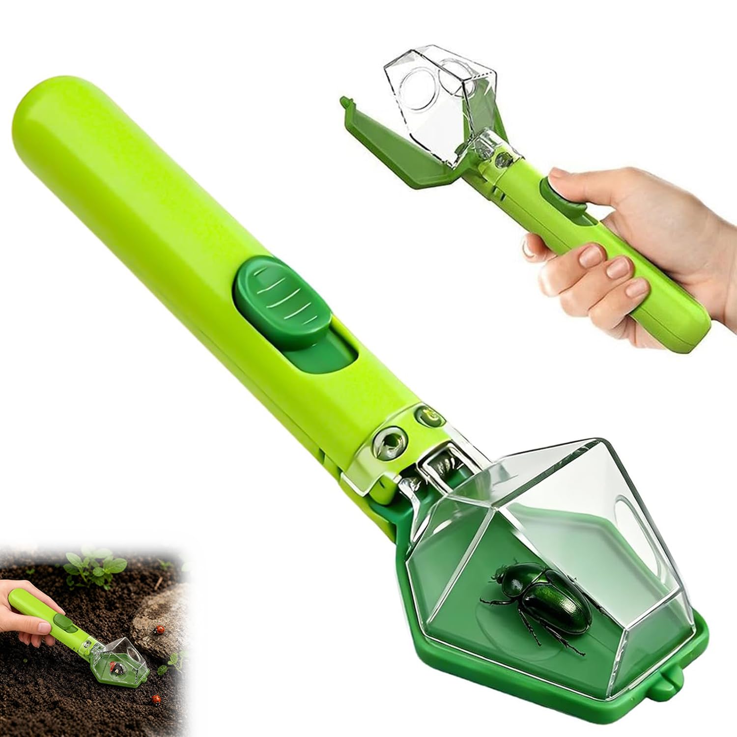 Bug Catcher for Kids, Bug Catcher with 6X Magnifying Glass, Clear Observation Bug Hunting Kits for Children, Educational Activity for Nature Enthusiasts
